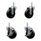 Service Caster 4 Inch Soft Rubber Wheel Swivel 34 Inch Threaded Stem Caster Set 2 Brakes SCC SCC-TS20S414-SRS-34212-2-TLB-2 - alternate 1